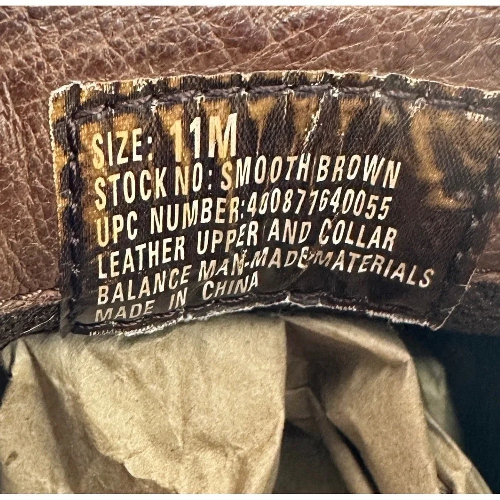 VTG GBX Mens Boots 11M Brown Leather Chelsea Chunky Square Workwear Streetwear